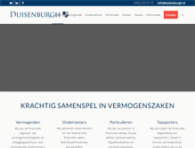 Tablet Screenshot of duisenburgh.nl